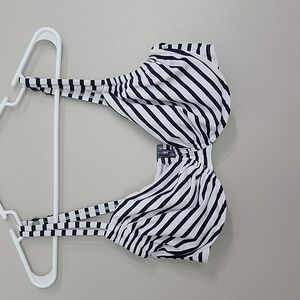 Venice Beach Blue White Striped Bikini Swimsuit Top Size EUR 44E / US L